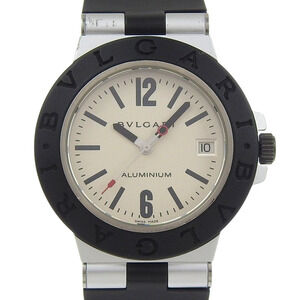 Bvlgari BVLGARI Aluminum Watch AL38TA, and Rubber, Black, Automatic, Analog D...